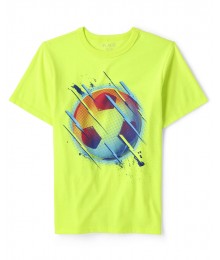 Childrens Place Yellow Soccer Graphic Tee